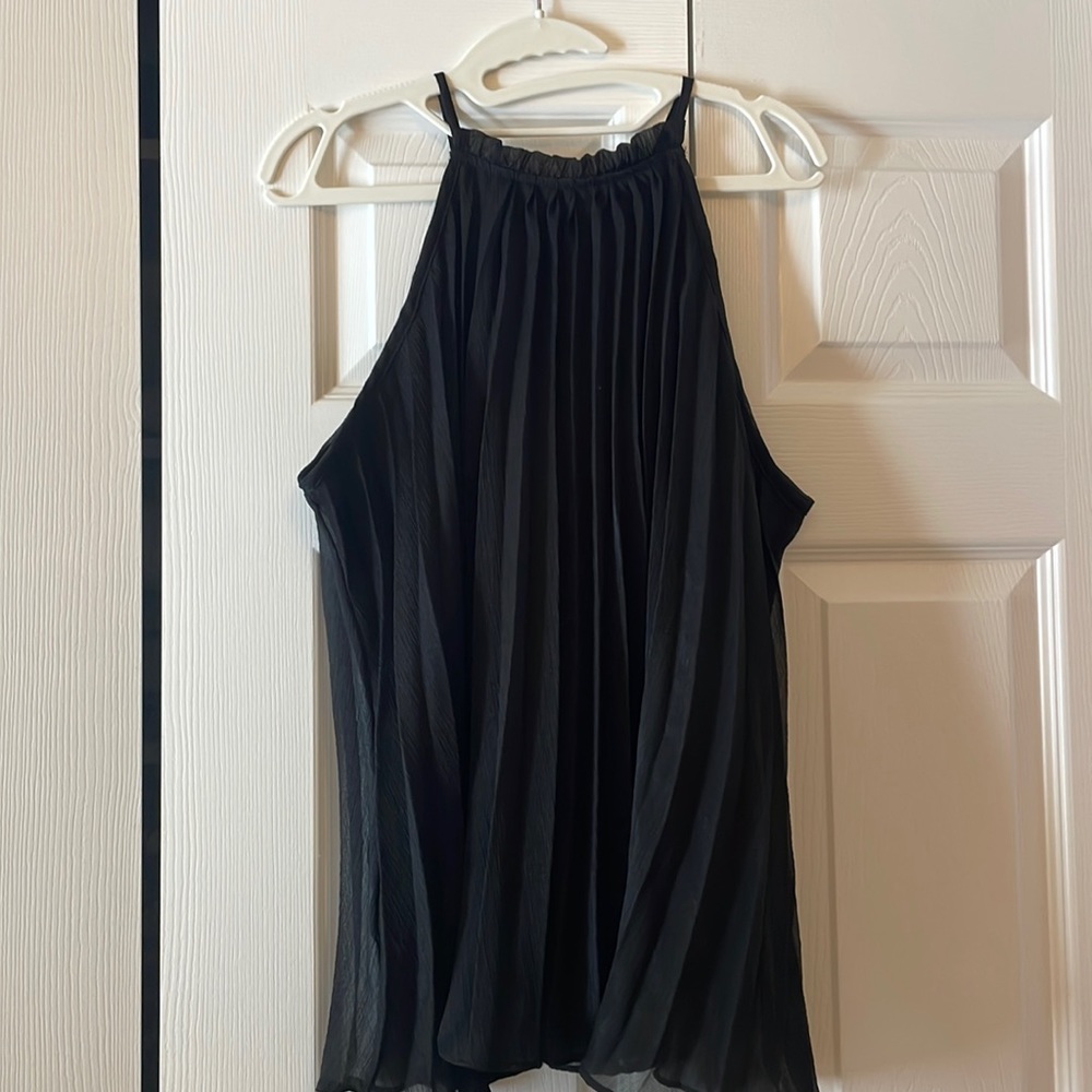 Halter High Neck Tank Black. Size Large